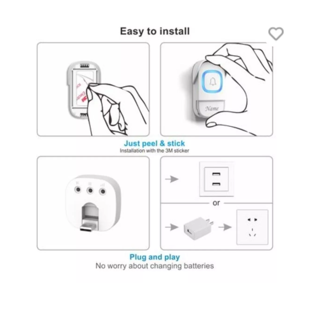 Miniatura 2 de Timbre Inalambrico Varios Tonos, Niveles